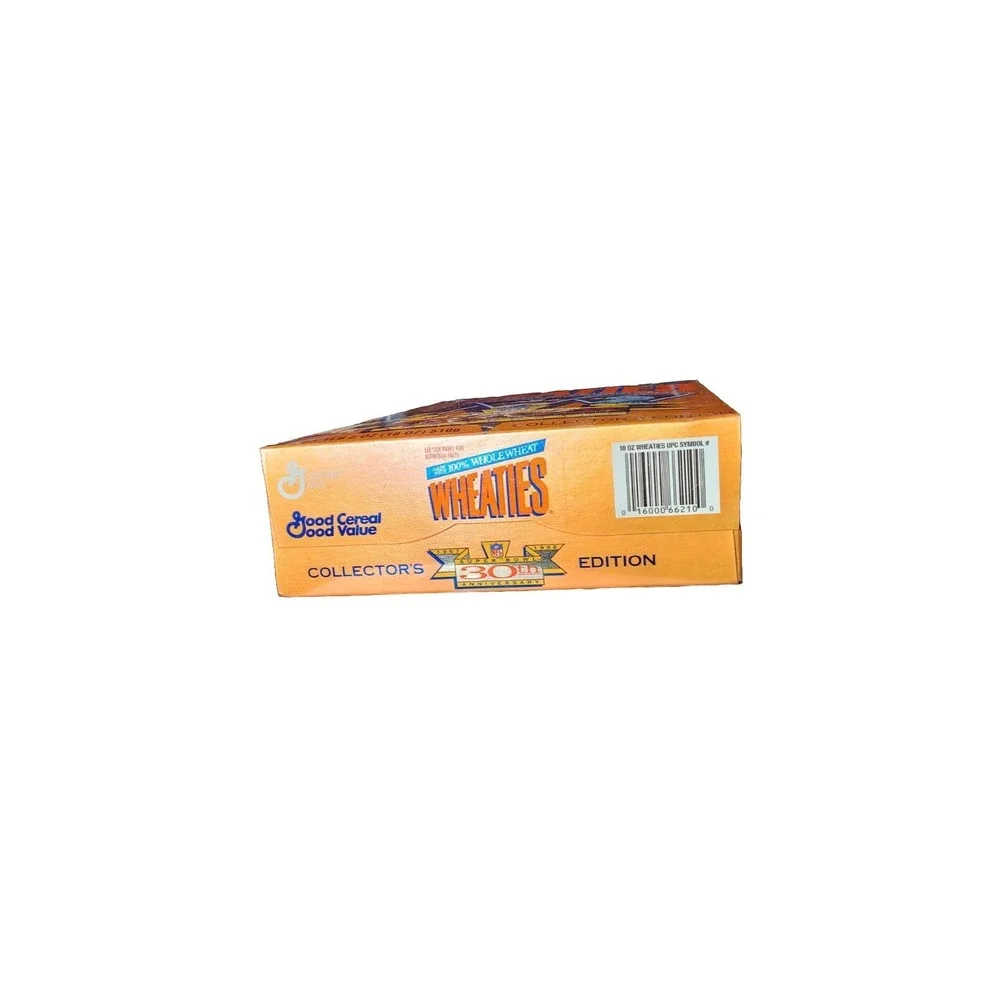 Wheaties Collectible Cereal Box-NFL Super Bowl 30th Anniversary 1996-Never Open